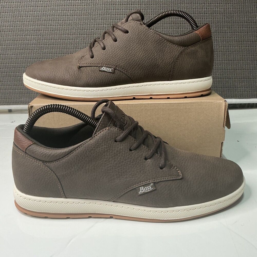 GH Bass & Co Percy Shoes Men's 10 Casual Low Top Sneakers Brown Faux Leather